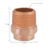 Conector Rosca Exterior 1 1/2" Cobre - Image 4